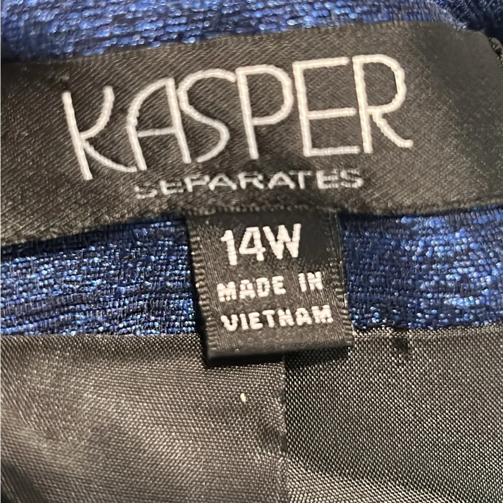 Kasper Shimmering Blue Women's Blazer - Picture 9 of 11